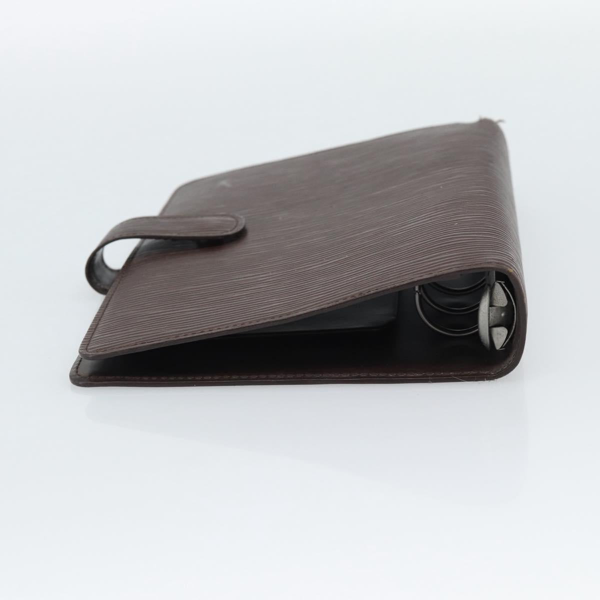 LOUIS VUITTON Epi Agenda MM Day Planner Cover Mocha R2004D LV Auth BA13492