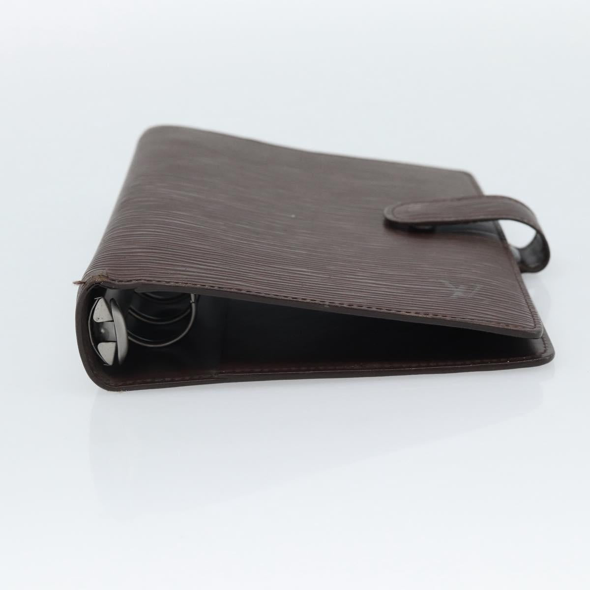 LOUIS VUITTON Epi Agenda MM Day Planner Cover Mocha R2004D LV Auth BA13492