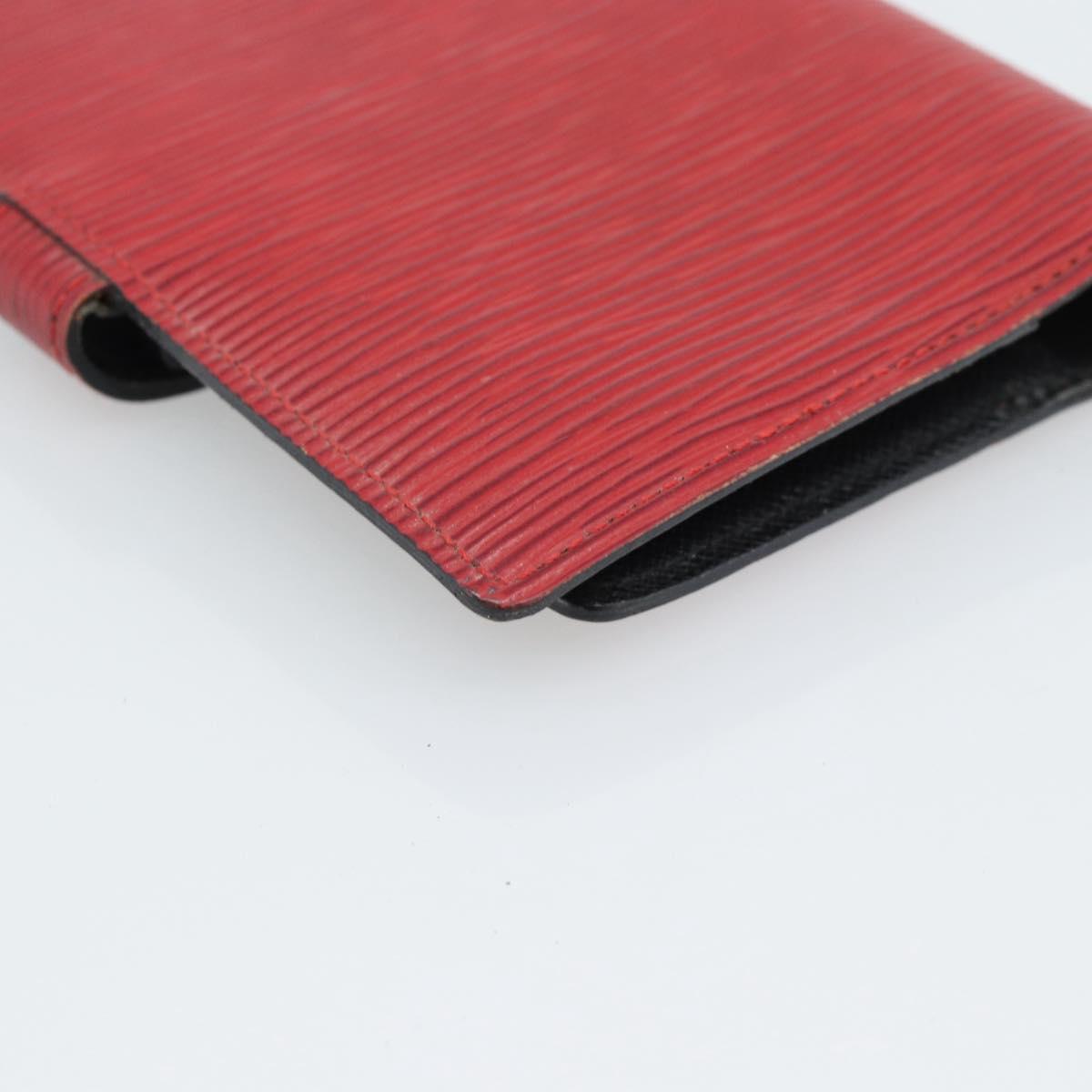 LOUIS VUITTON Epi Agenda PM Day Planner Cover Red R20057 LV Auth BA13493