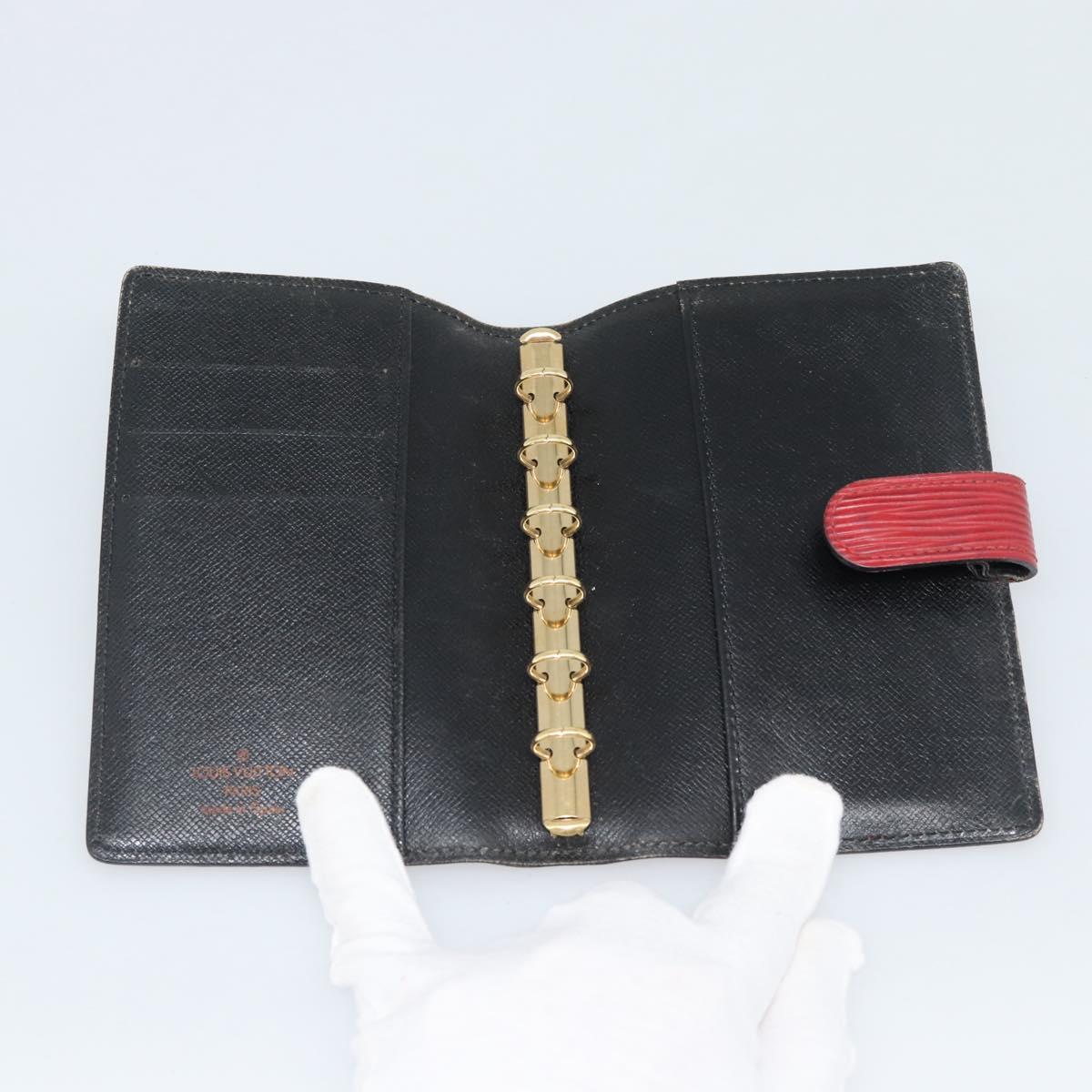 LOUIS VUITTON Epi Agenda PM Day Planner Cover Red R20057 LV Auth BA13493