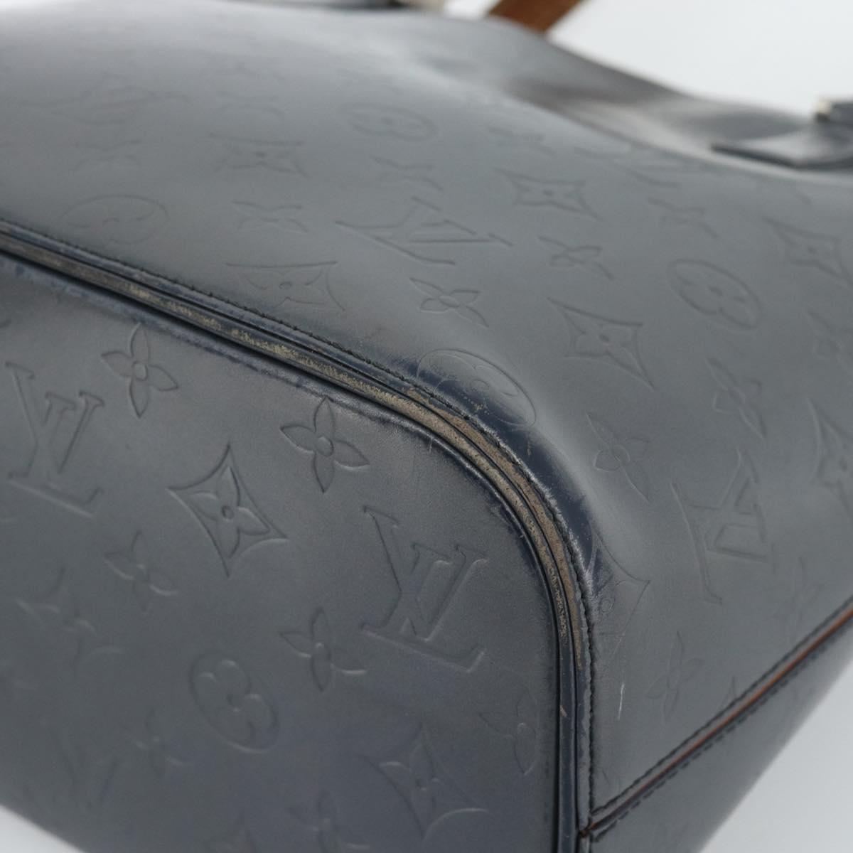 LOUIS VUITTON Monogram Mat Stockton Tote Bag Noir M55112 LV Auth BA13502