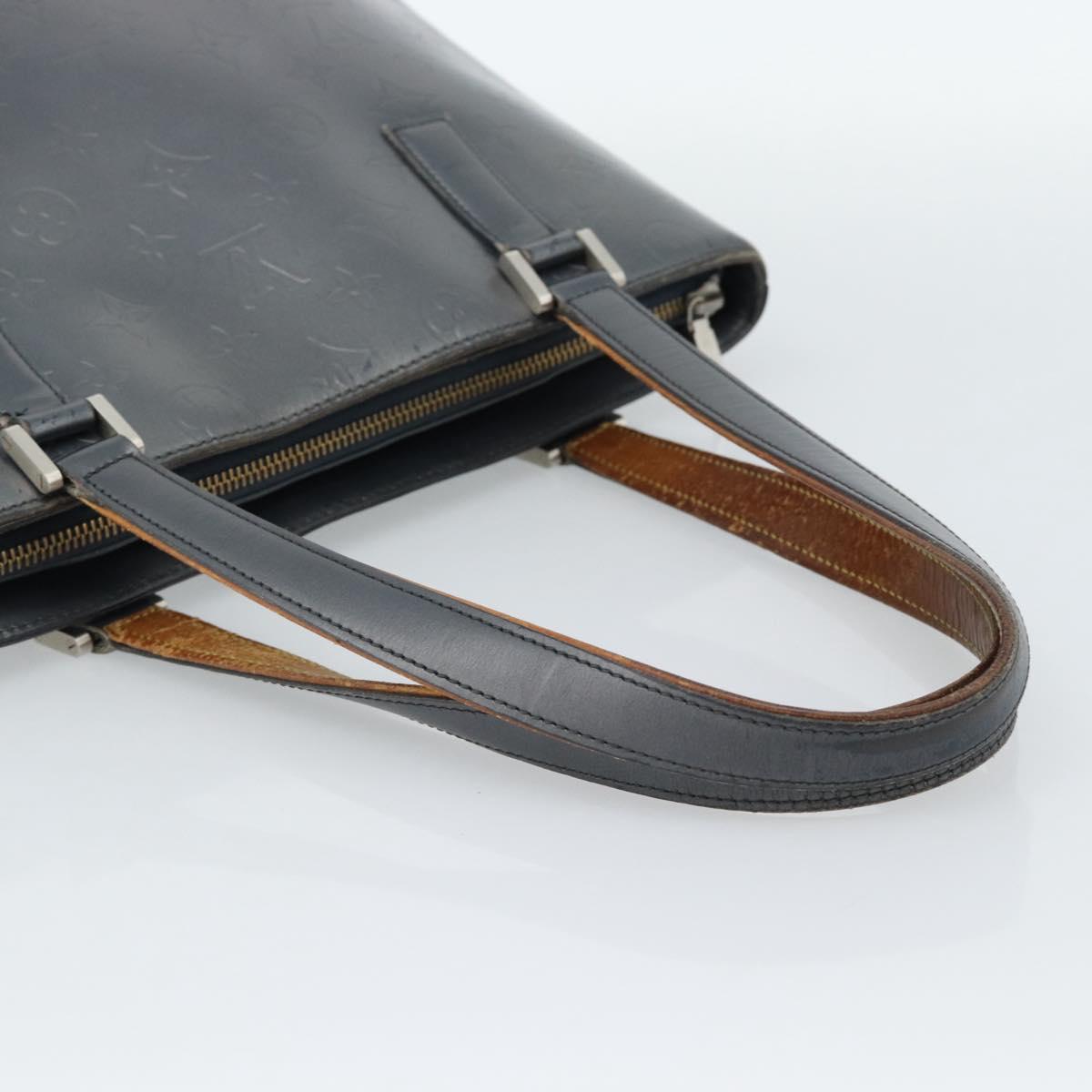 LOUIS VUITTON Monogram Mat Stockton Tote Bag Noir M55112 LV Auth BA13502