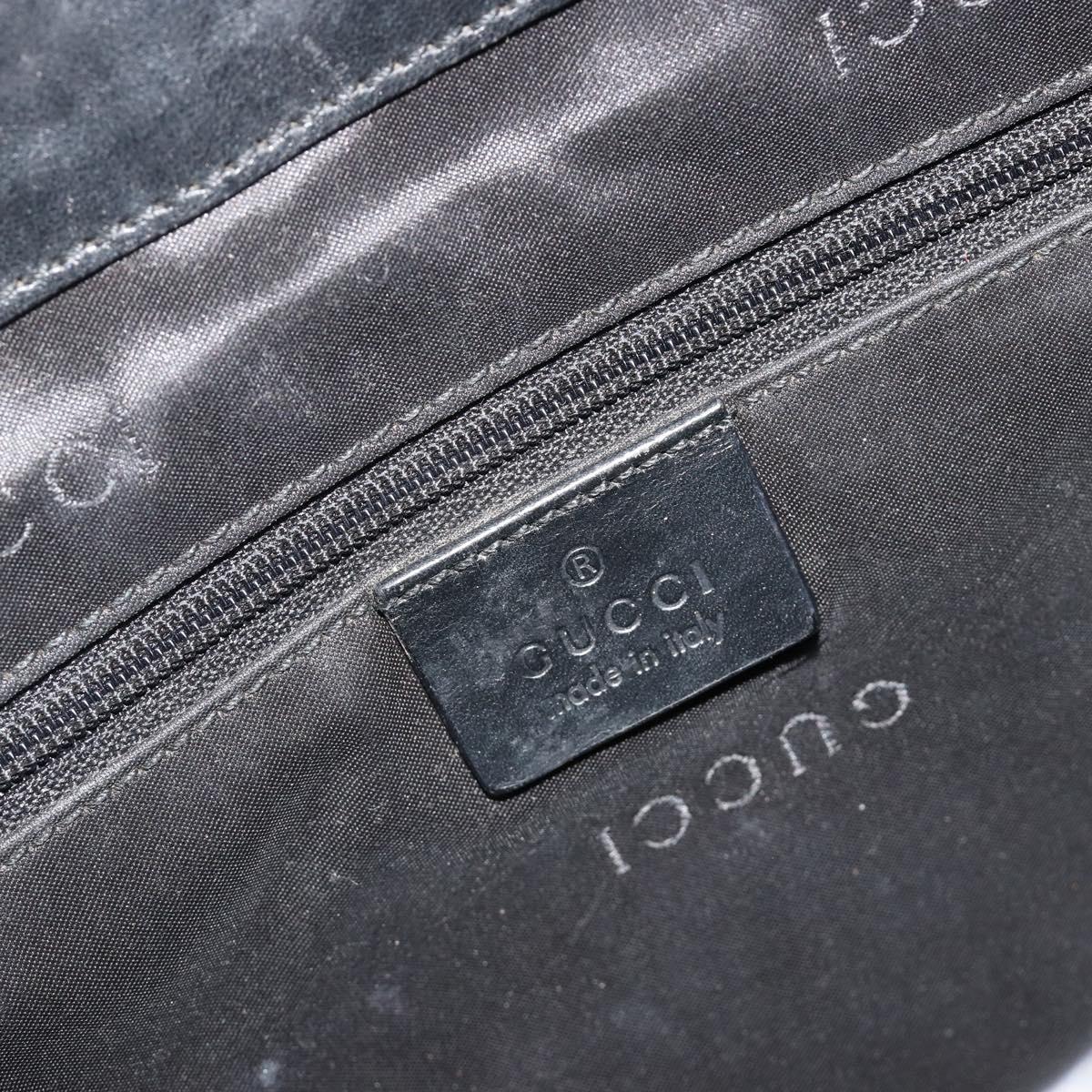 GUCCI GG Canvas Jackie Tote Bag Black Silver 002 1073 Auth BA13509A