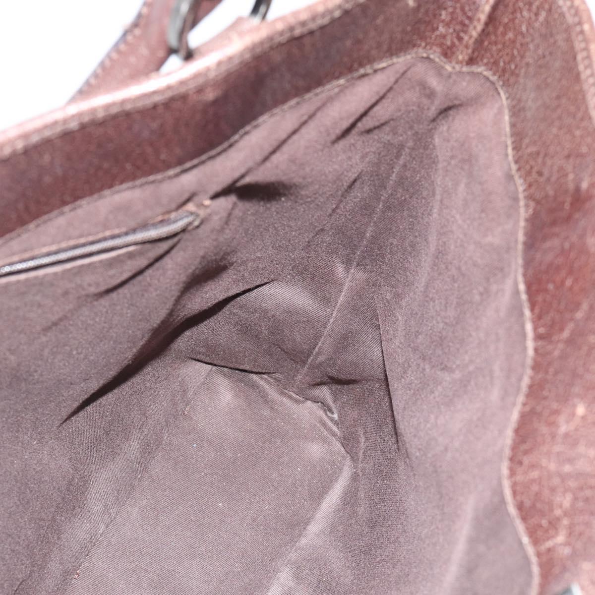 GUCCI GG Canvas Tote Bag Beige Silver Auth BA13511