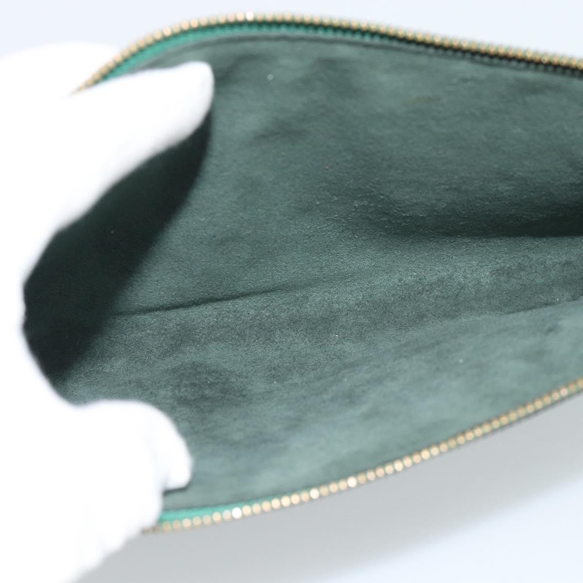 LOUIS VUITTON Epi Pochette Accessoires Accessory Pouch Green M52984 Auth BA13512