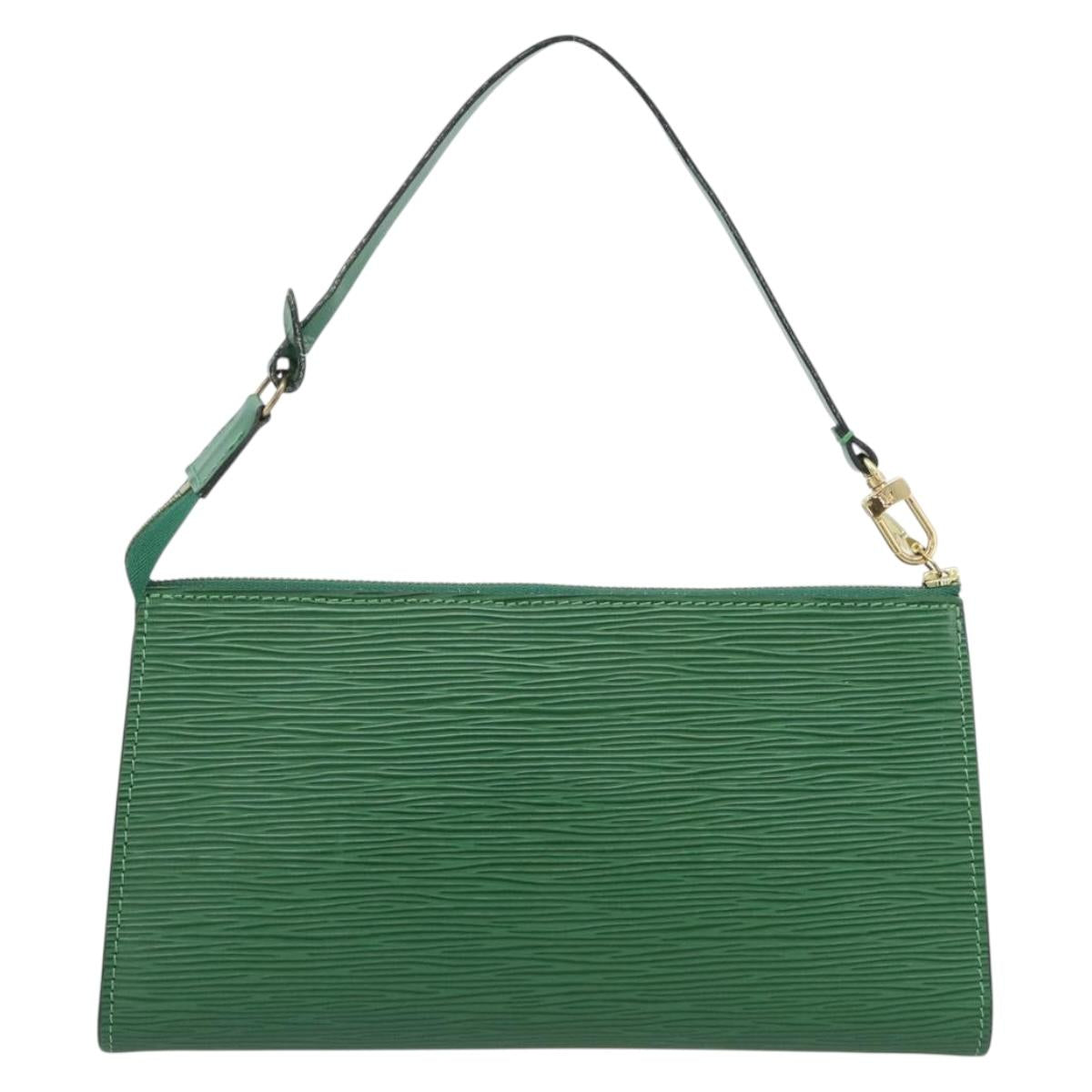 LOUIS VUITTON Epi Pochette Accessoires Accessory Pouch Green M52984 Auth BA13512