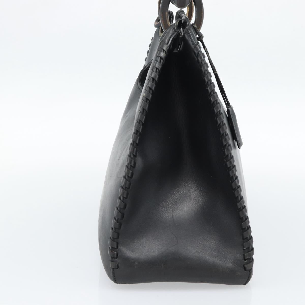 GUCCI Shoulder Bag Leather Black 106236 Auth BA13519