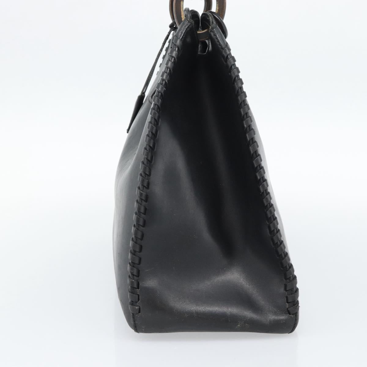 GUCCI Shoulder Bag Leather Black 106236 Auth BA13519