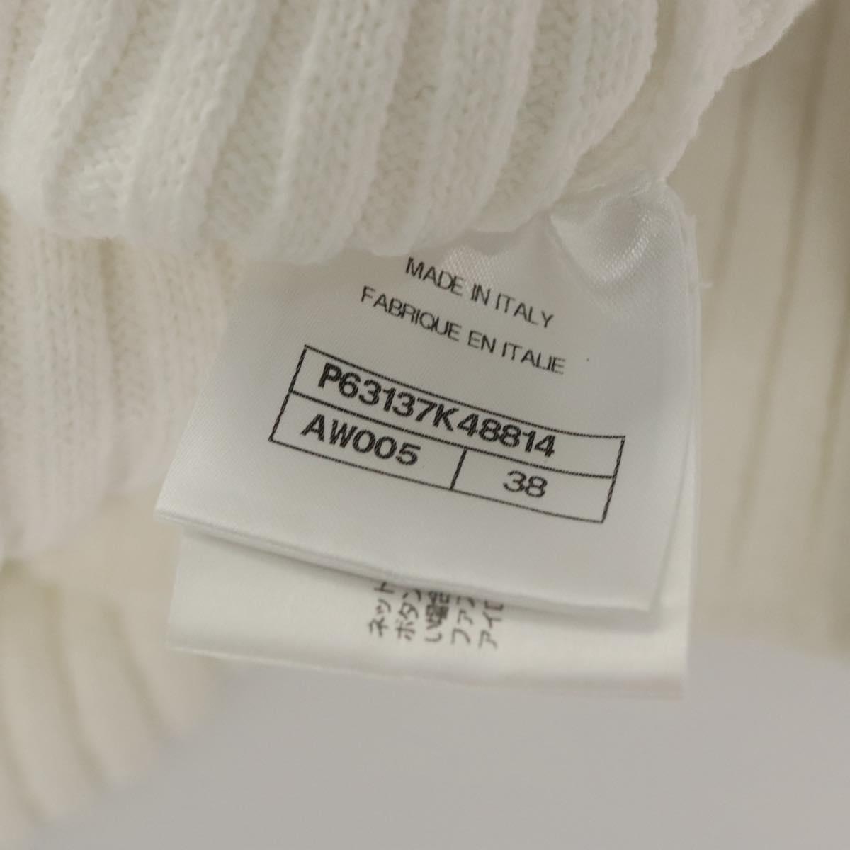 CHANEL One Piece Knitted Fabrics White CC Auth BA1351M