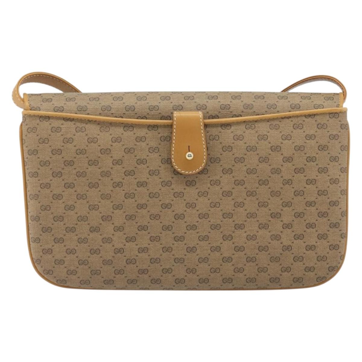 GUCCI Micro GG Supreme Shoulder Bag PVC Beige Gold 004 106 0024 Auth BA13521A