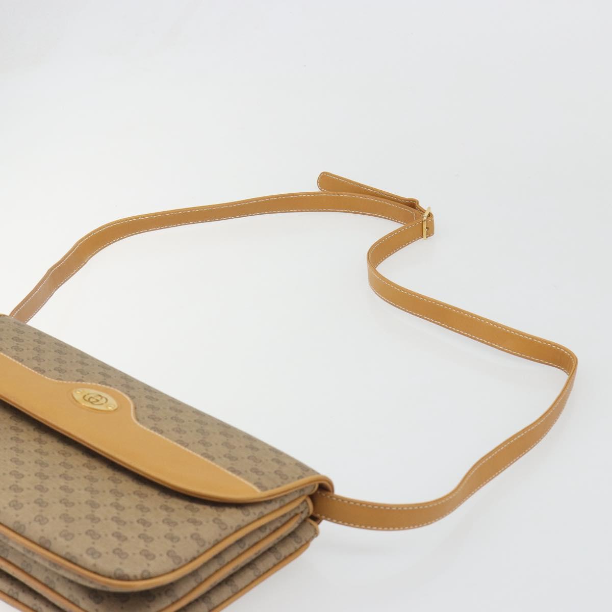 GUCCI Micro GG Supreme Shoulder Bag PVC Beige Gold 004 106 0024 Auth BA13521A