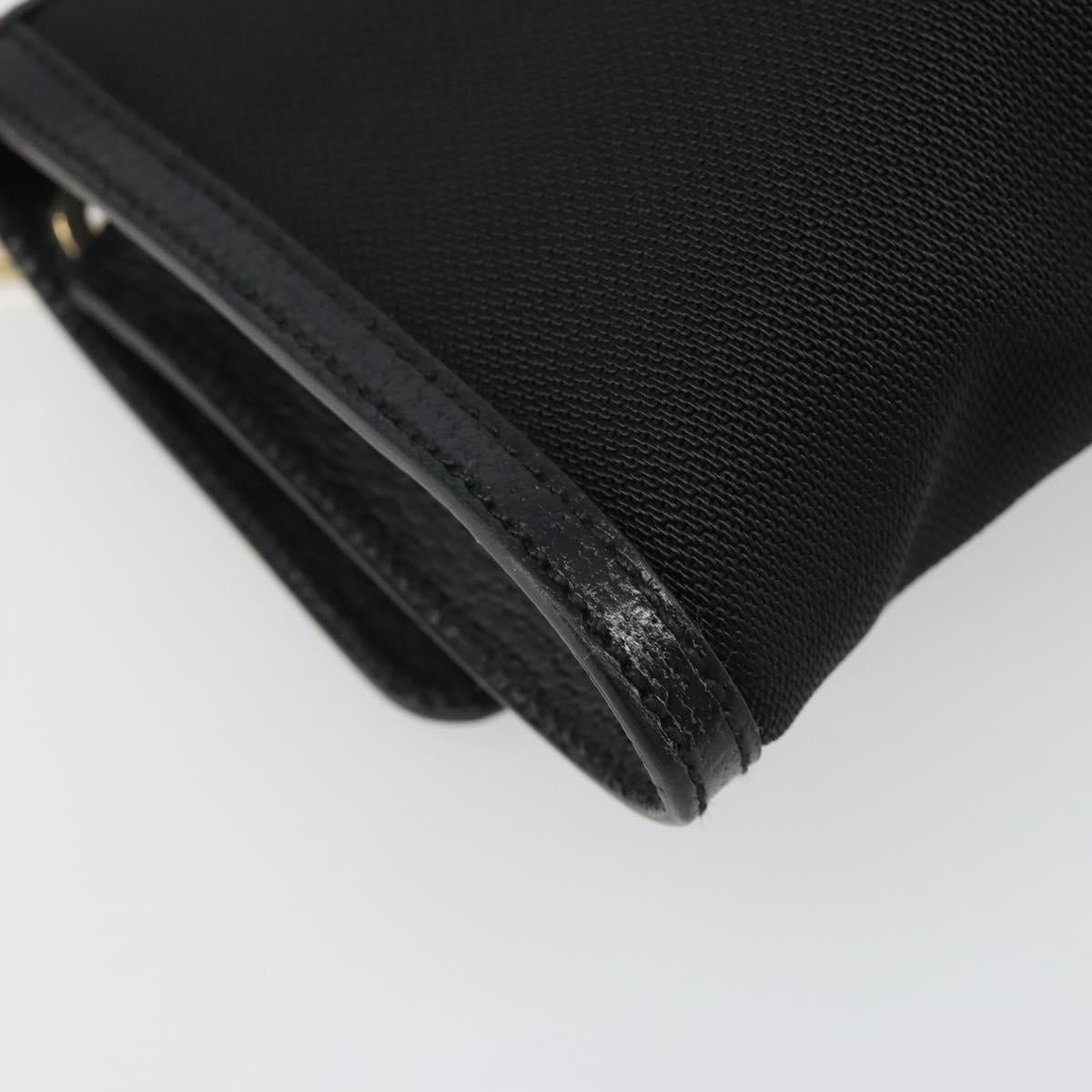 Salvatore Ferragamo Shoulder Bag Canvas Black Gold Auth BA13524V