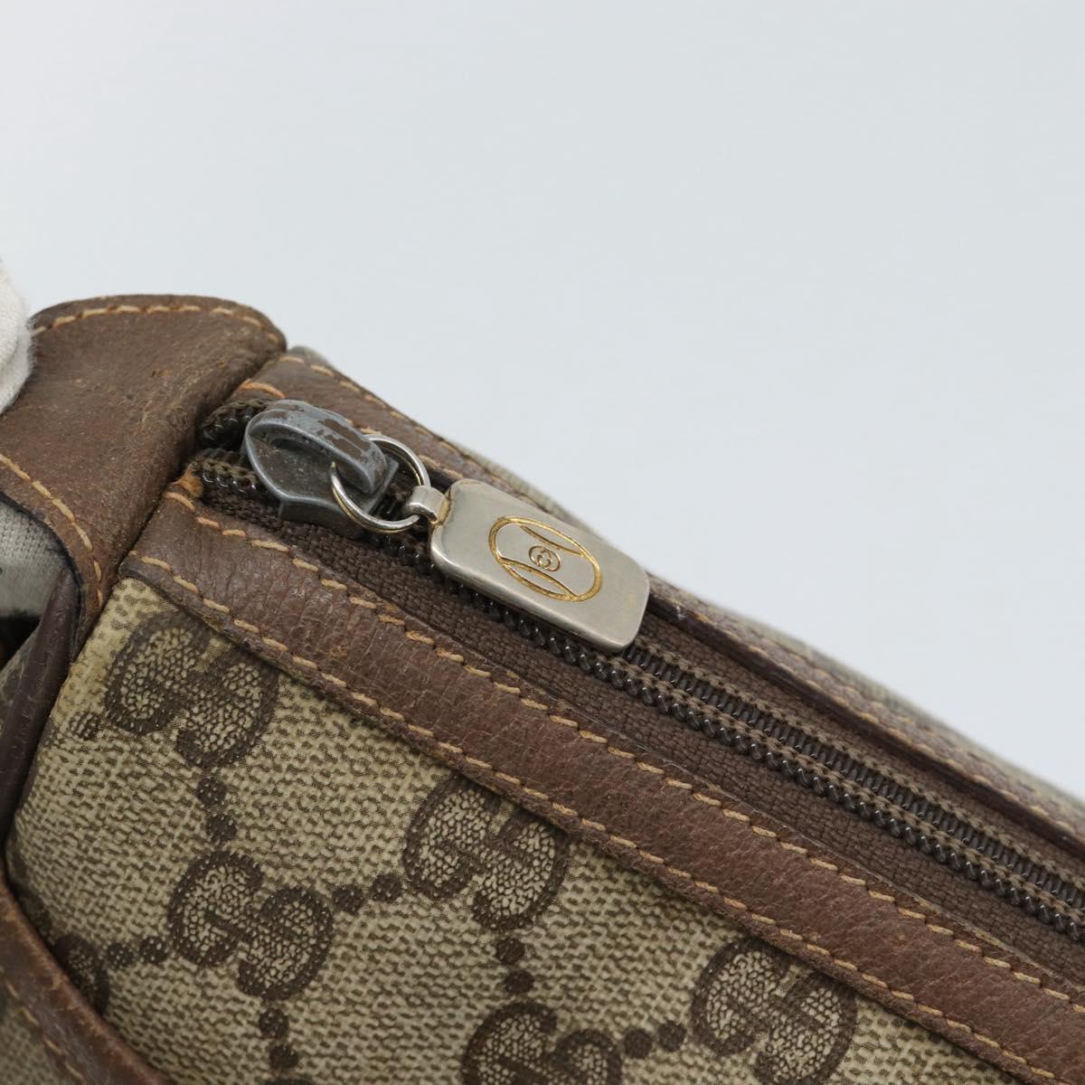GUCCI GG Supreme Web Sherry Line Bag PVC Beige Gold 89 02 032 Auth BA13526