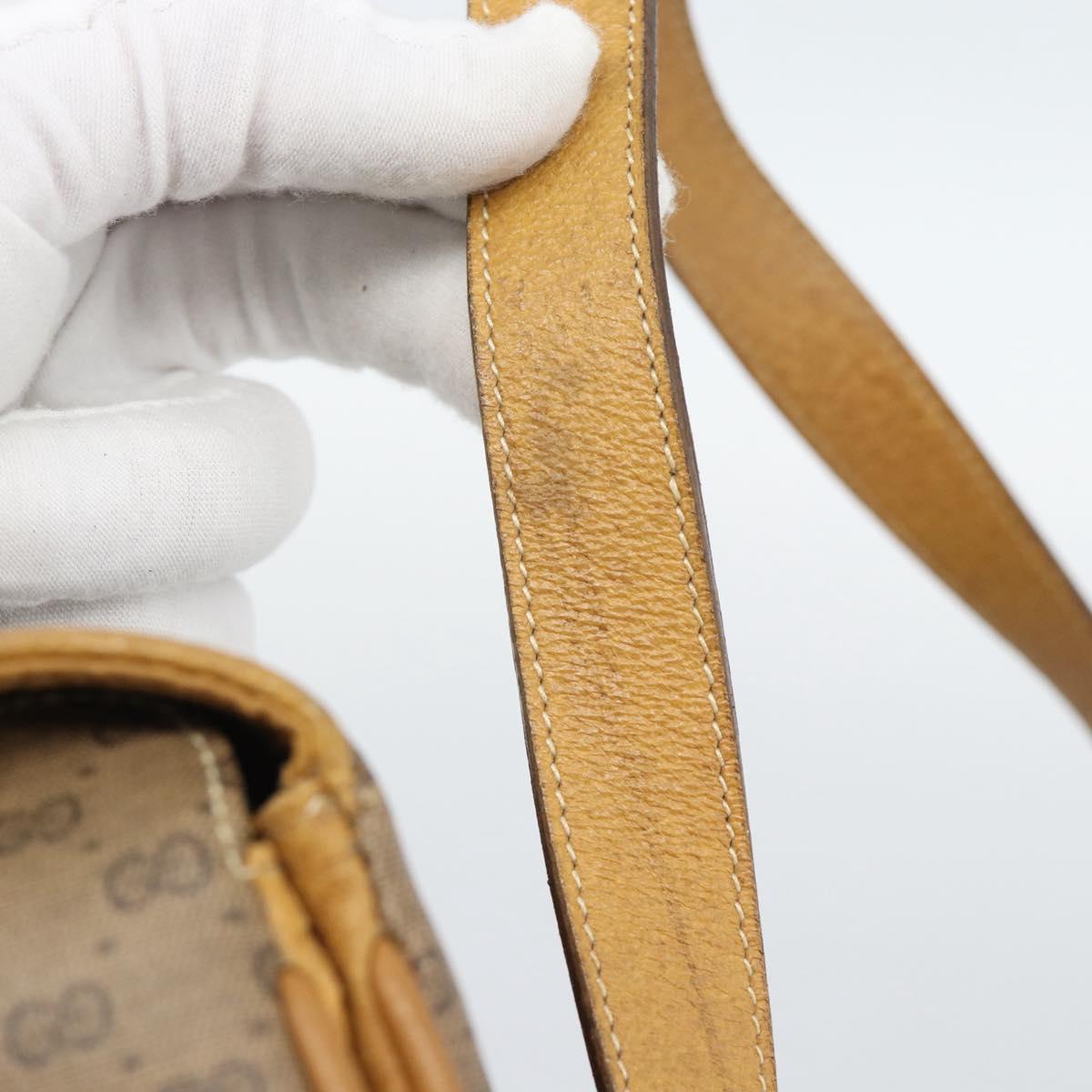 GUCCI Micro GG Supreme Tote Bag Beige Gold 116.02 080 Auth BA13527