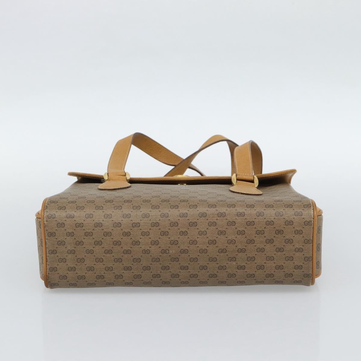 GUCCI Micro GG Supreme Tote Bag Beige Gold 116.02 080 Auth BA13527