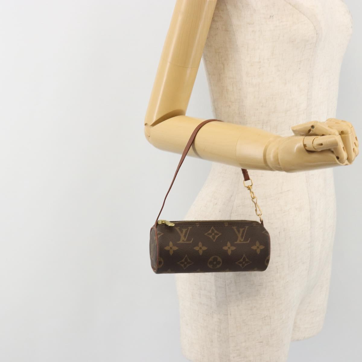 LOUIS VUITTON Monogram Papillon Pouch LV Auth BA13532A