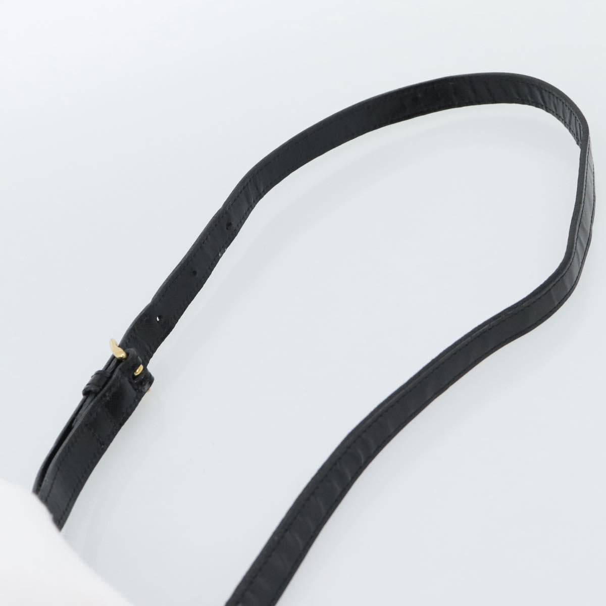 Gianni Versace Hand Bag Leather 2way Black Gold Auth BA13533A