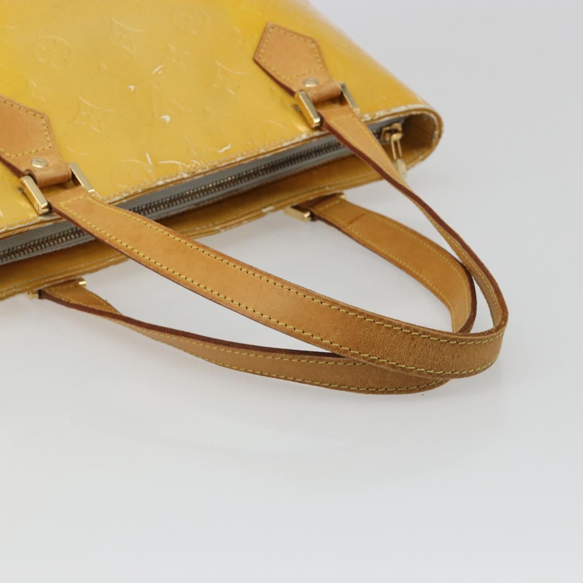 LOUIS VUITTON Monogram Vernis Houston Hand Bag Gris M91053 LV Auth BA13534