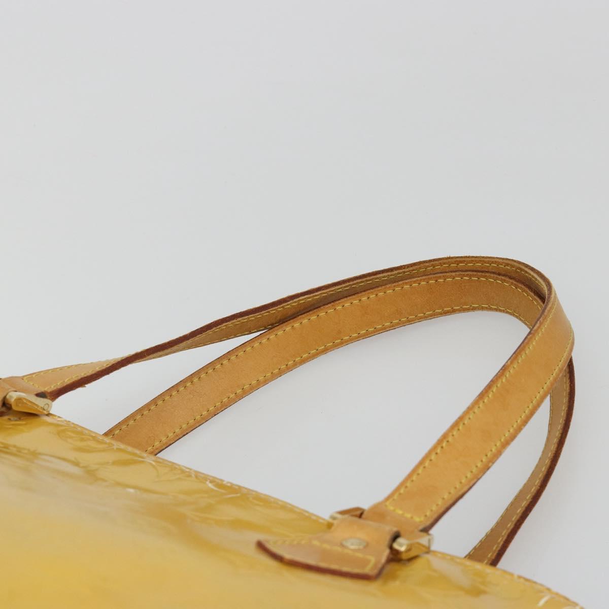 LOUIS VUITTON Monogram Vernis Houston Hand Bag Gris M91053 LV Auth BA13534