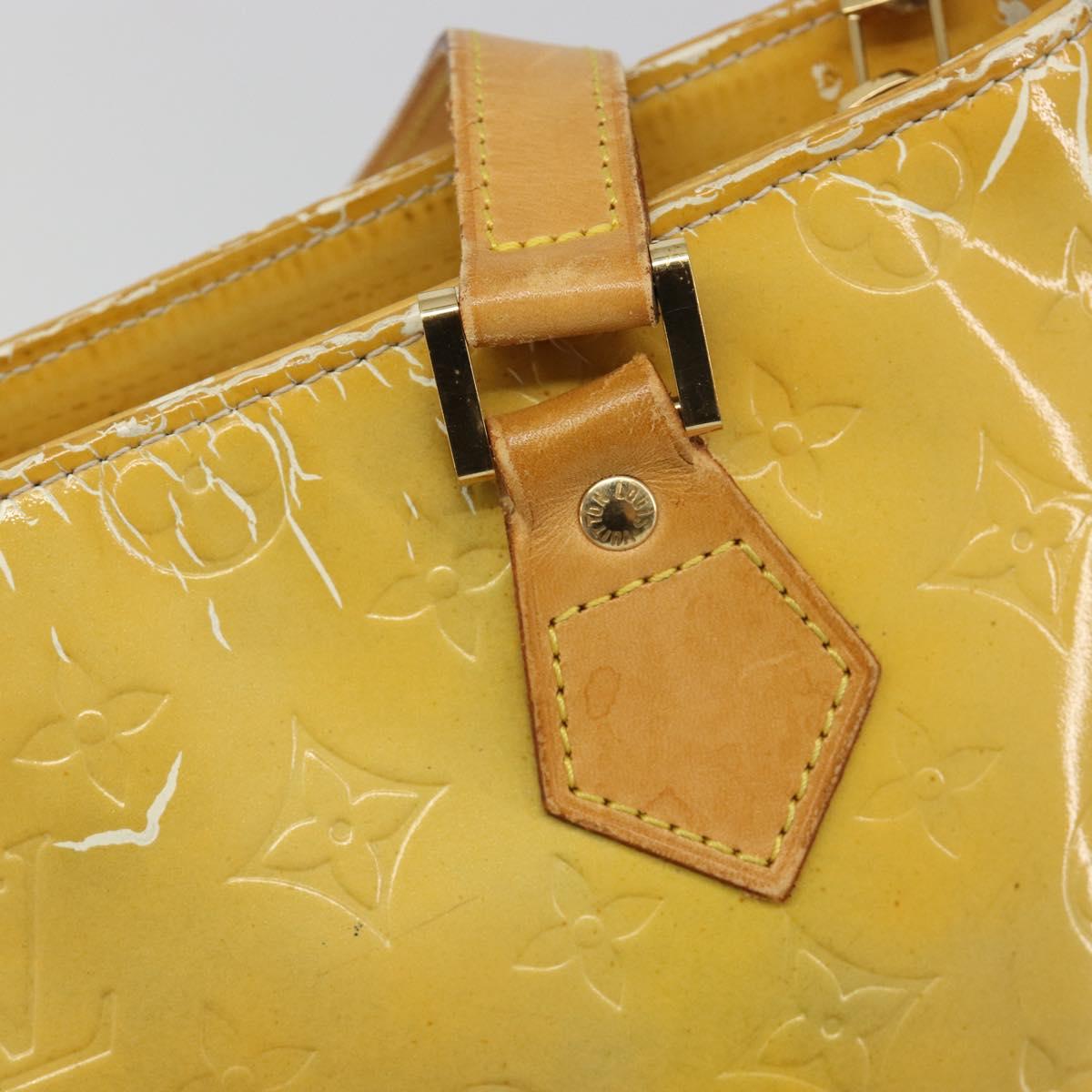LOUIS VUITTON Monogram Vernis Houston Hand Bag Gris M91053 LV Auth BA13534