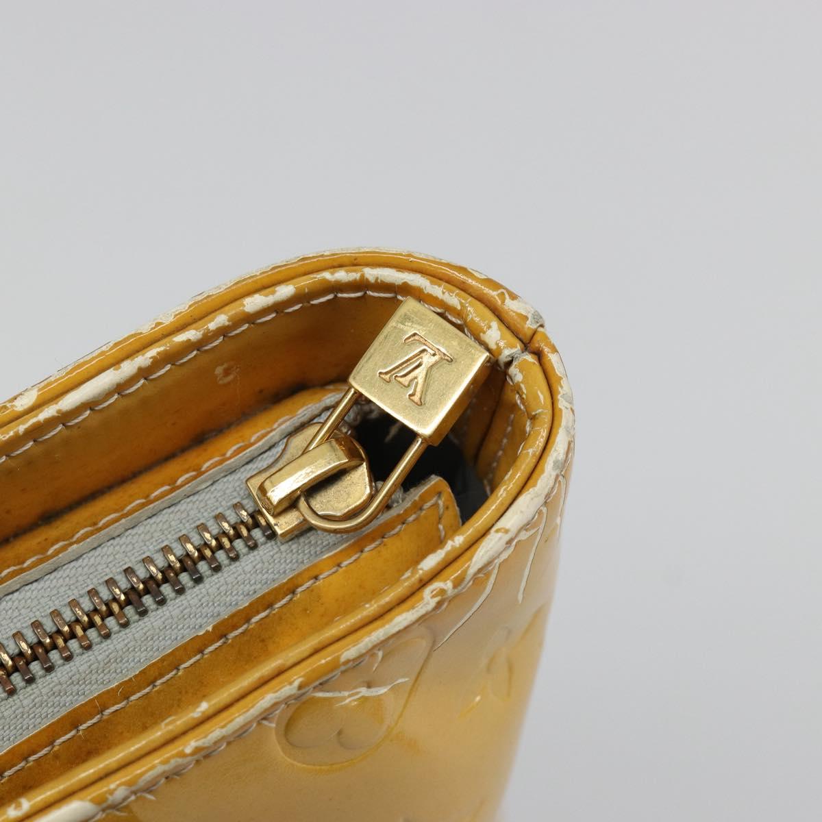 LOUIS VUITTON Monogram Vernis Houston Hand Bag Gris M91053 LV Auth BA13534