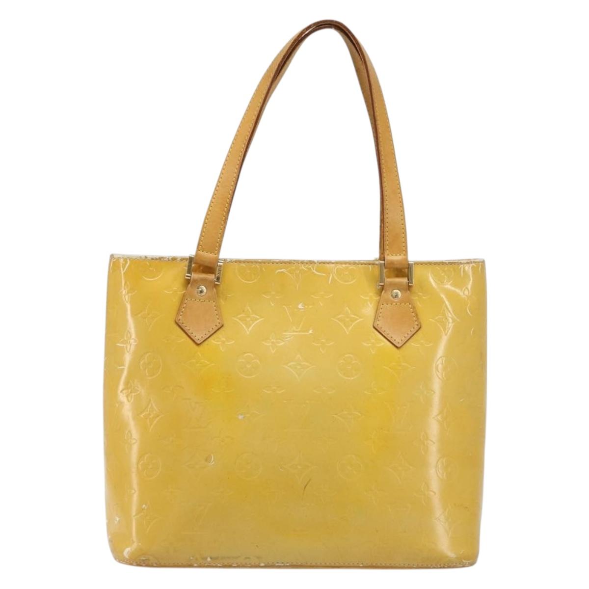 LOUIS VUITTON Monogram Vernis Houston Hand Bag Gris M91053 LV Auth BA13534