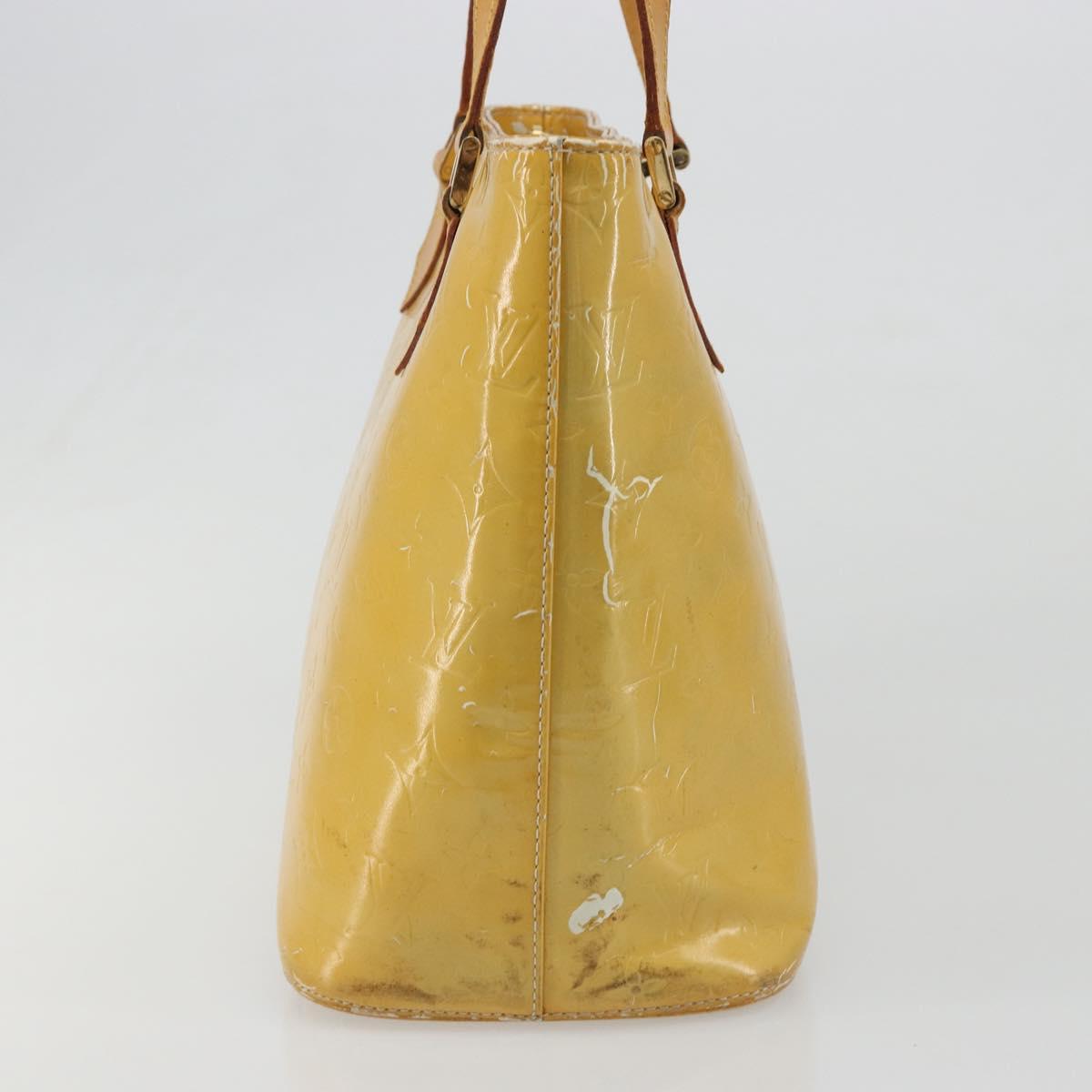 LOUIS VUITTON Monogram Vernis Houston Hand Bag Gris M91053 LV Auth BA13534