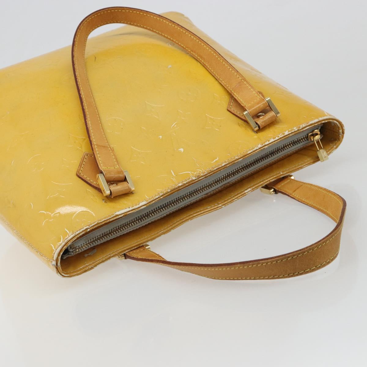 LOUIS VUITTON Monogram Vernis Houston Hand Bag Gris M91053 LV Auth BA13534