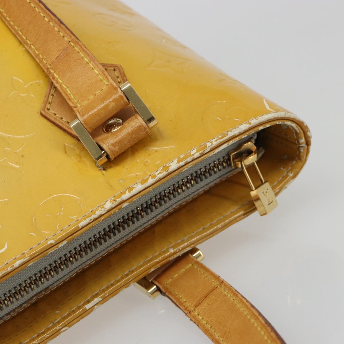 LOUIS VUITTON Monogram Vernis Houston Hand Bag Gris M91053 LV Auth BA13534