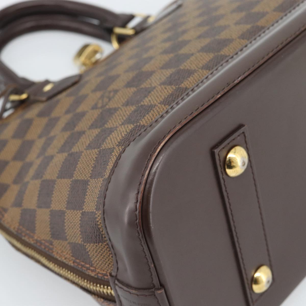 LOUIS VUITTON Damier Ebene Alma Hand Bag N51131 LV Auth BA13543