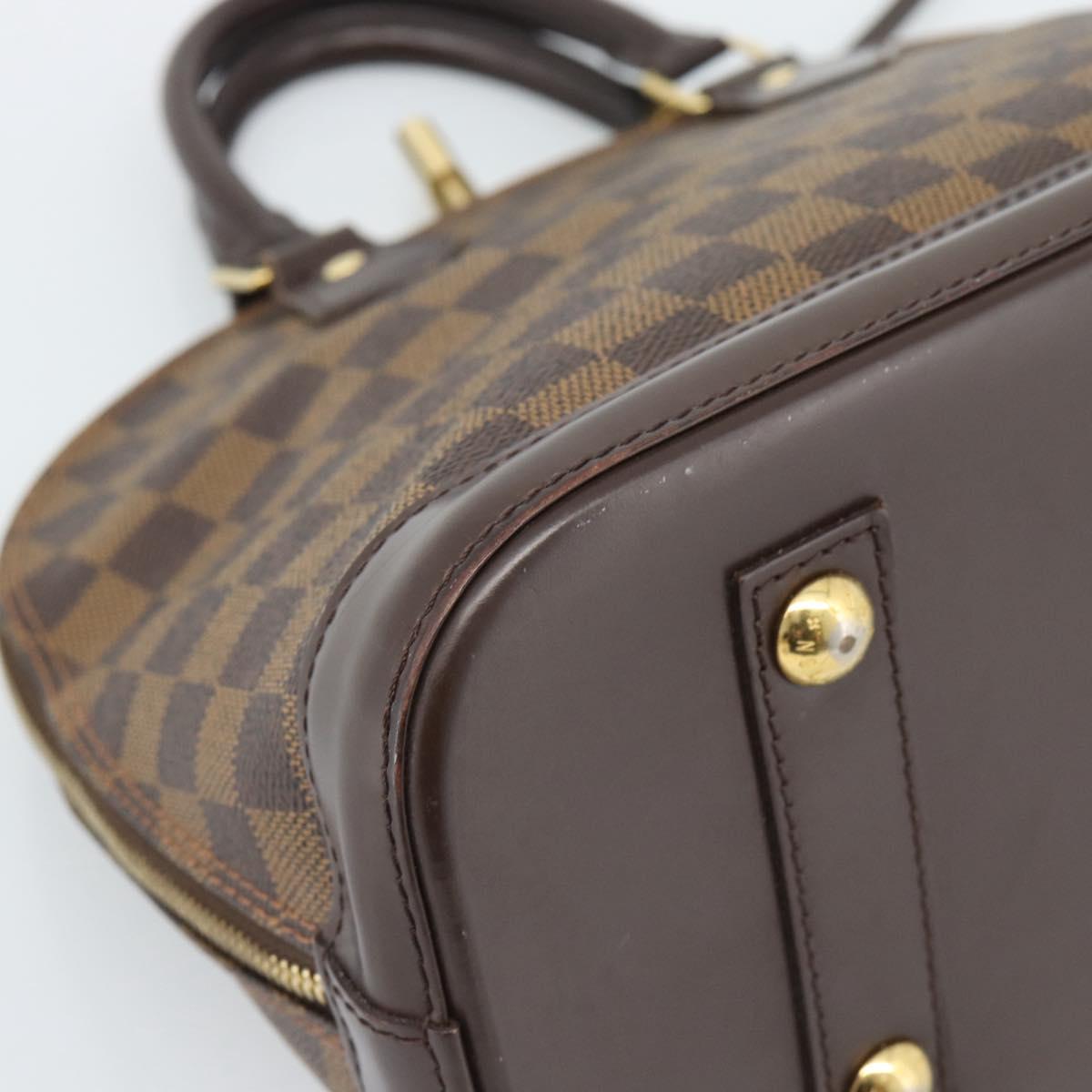 LOUIS VUITTON Damier Ebene Alma Hand Bag N51131 LV Auth BA13543