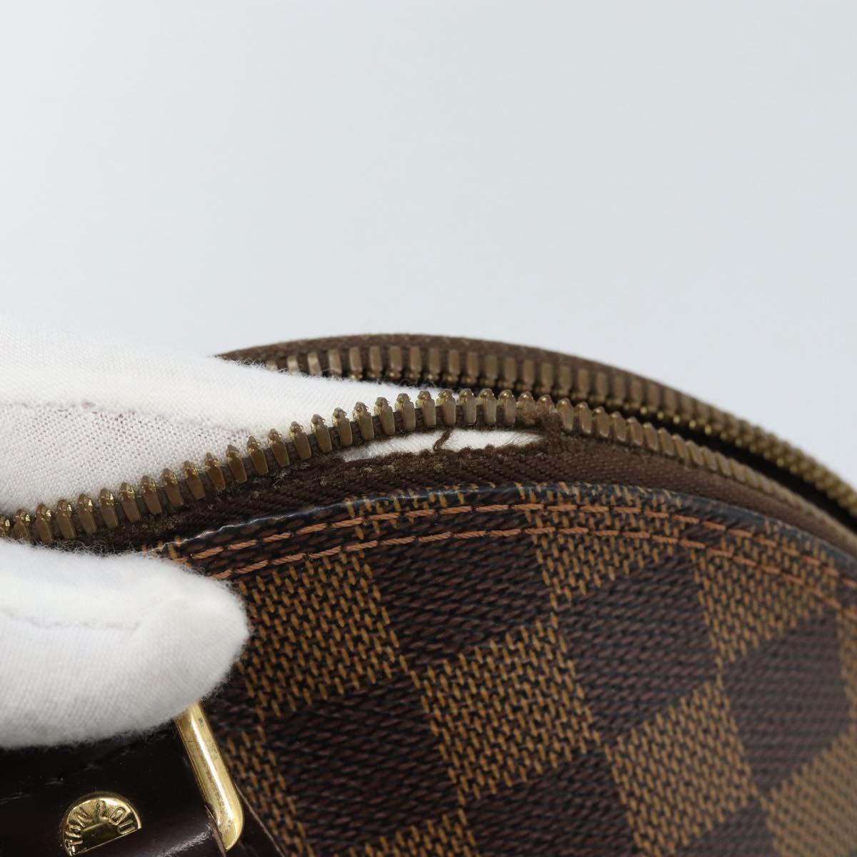 LOUIS VUITTON Damier Ebene Alma Hand Bag N51131 LV Auth BA13543