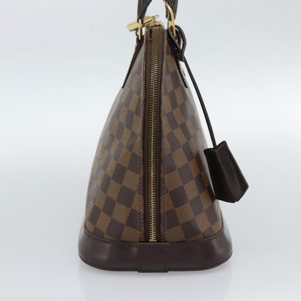 LOUIS VUITTON Damier Ebene Alma Hand Bag N51131 LV Auth BA13543