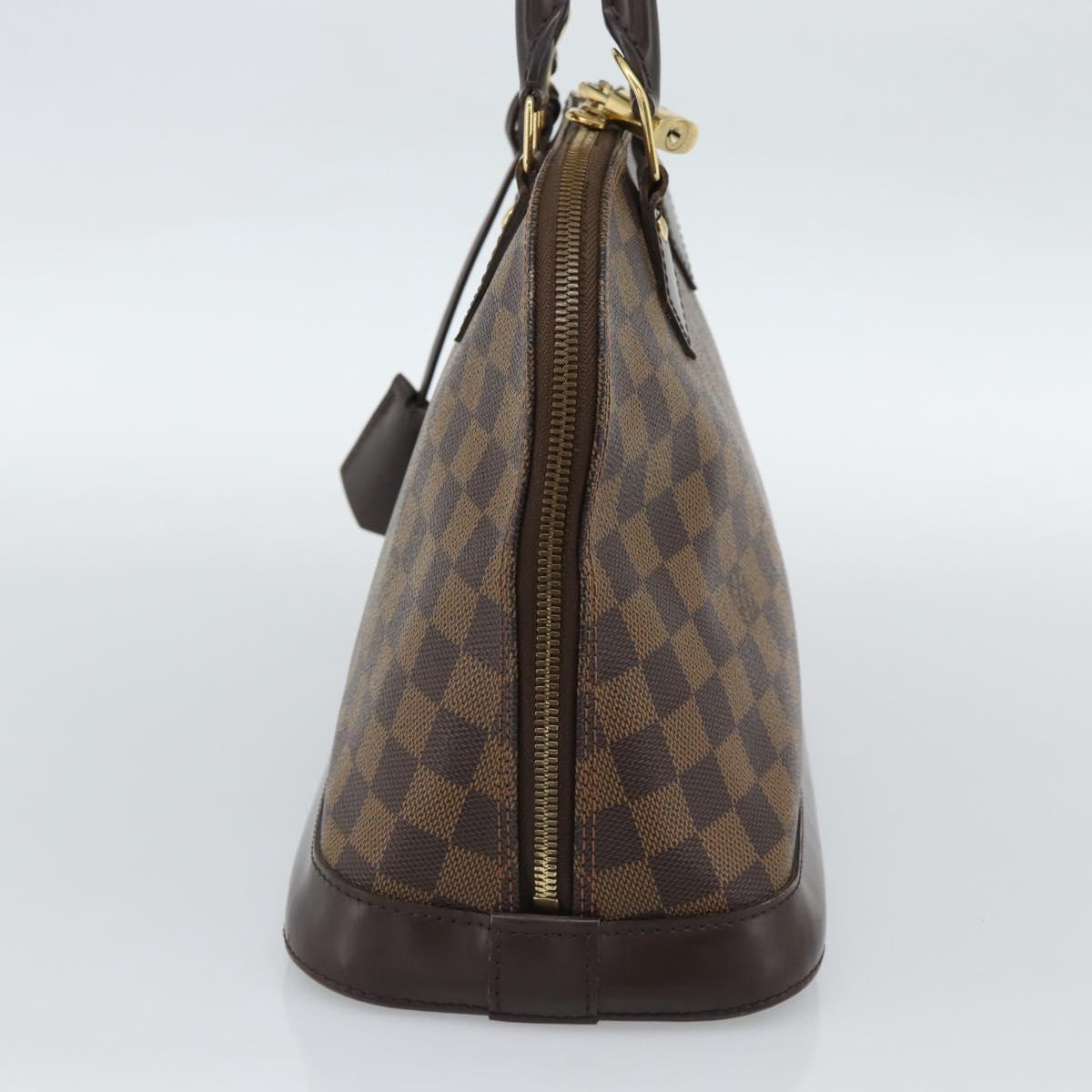 LOUIS VUITTON Damier Ebene Alma Hand Bag N51131 LV Auth BA13543