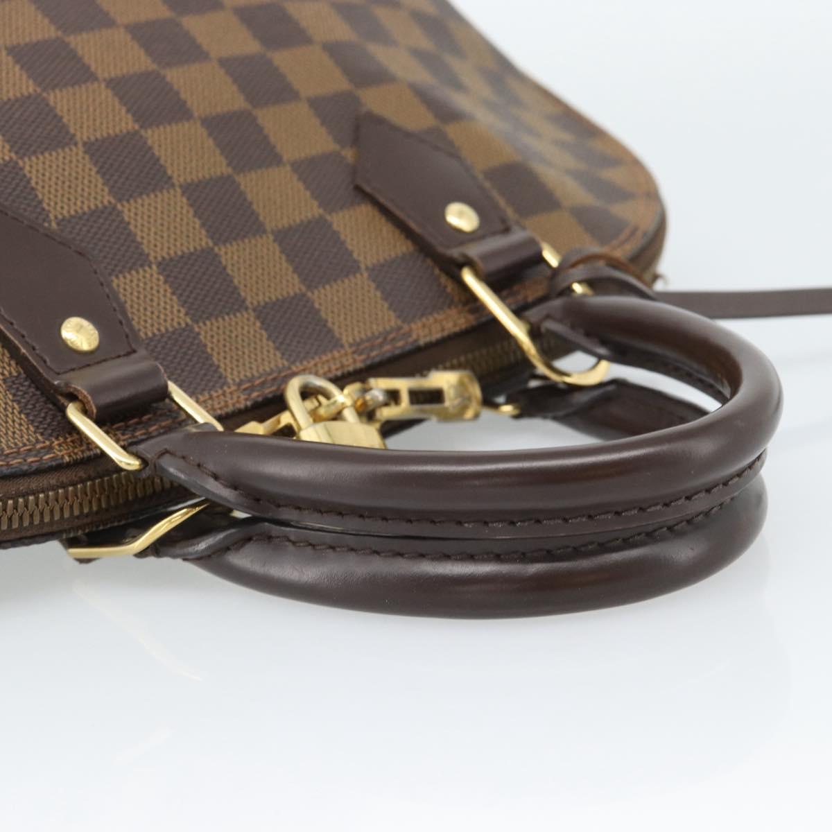 LOUIS VUITTON Damier Ebene Alma Hand Bag N51131 LV Auth BA13543