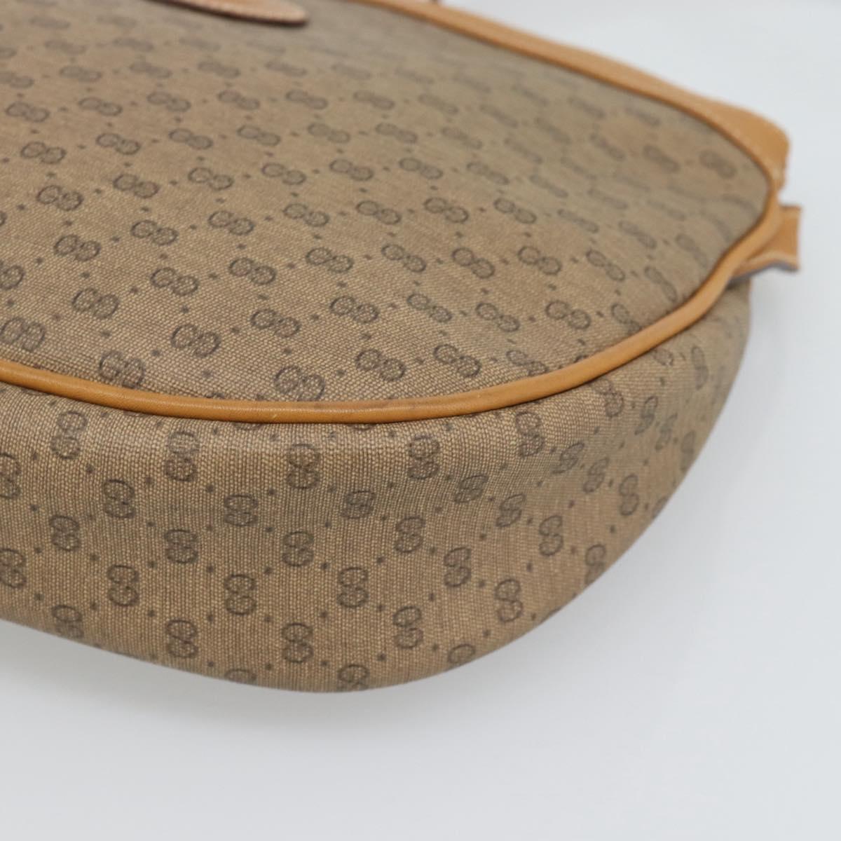 GUCCI Micro GG Supreme Shoulder Bag PVC Beige Gold 007 87 0018 Auth BA13553