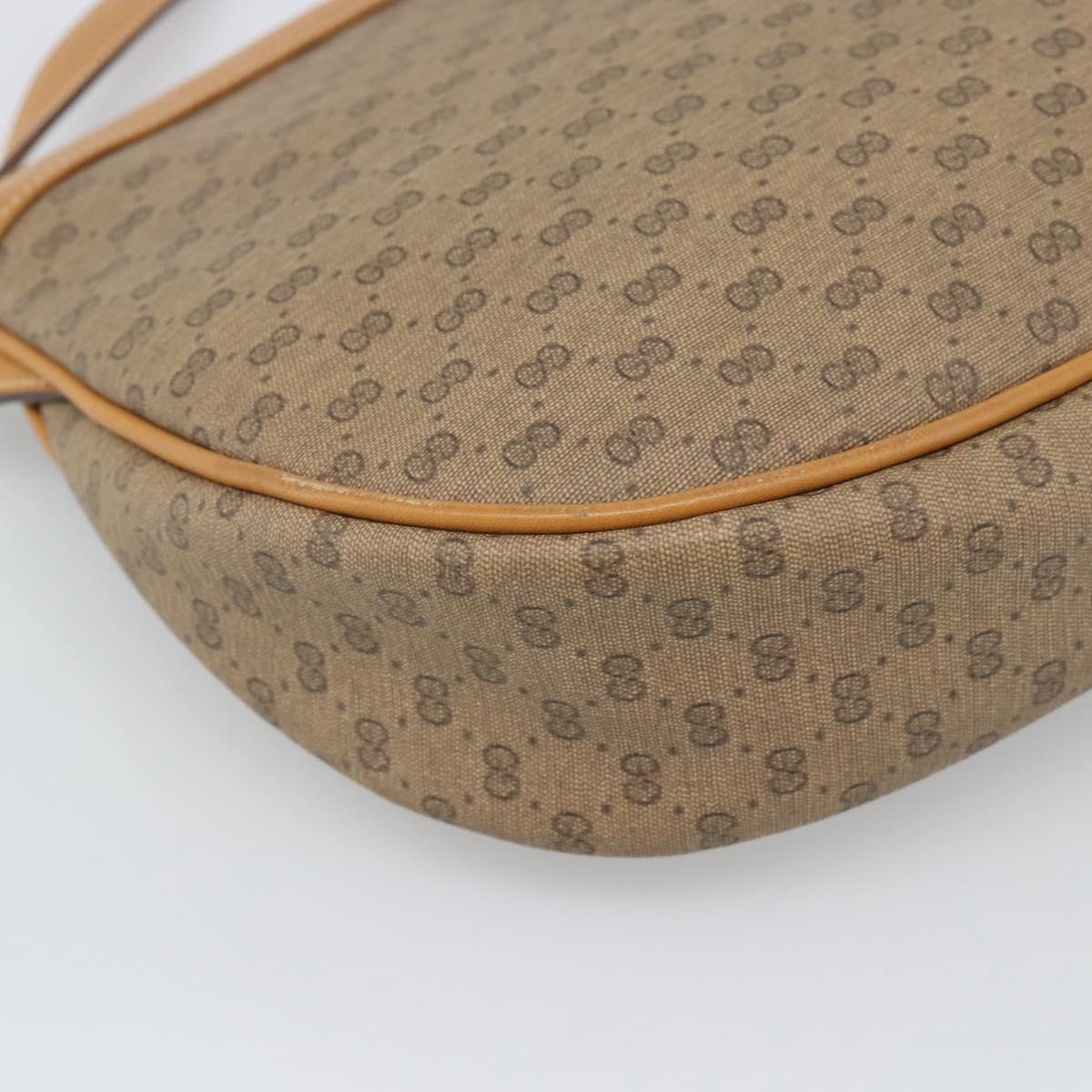 GUCCI Micro GG Supreme Shoulder Bag PVC Beige Gold 007 87 0018 Auth BA13553