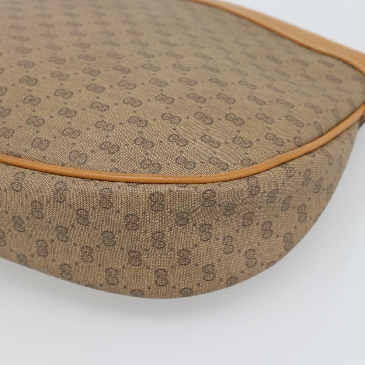 GUCCI Micro GG Supreme Shoulder Bag PVC Beige Gold 007 87 0018 Auth BA13553