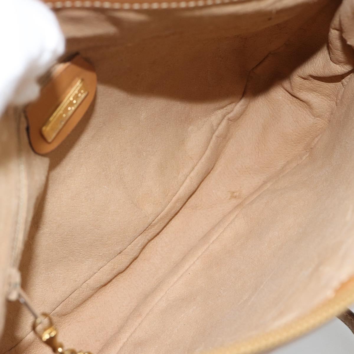 GUCCI Micro GG Supreme Shoulder Bag PVC Beige Gold 007 87 0018 Auth BA13553
