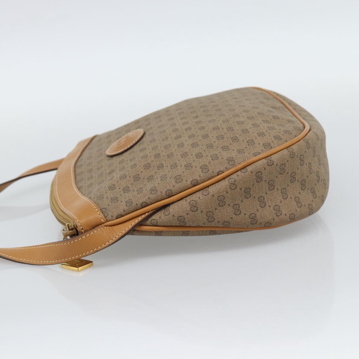 GUCCI Micro GG Supreme Shoulder Bag PVC Beige Gold 007 87 0018 Auth BA13553