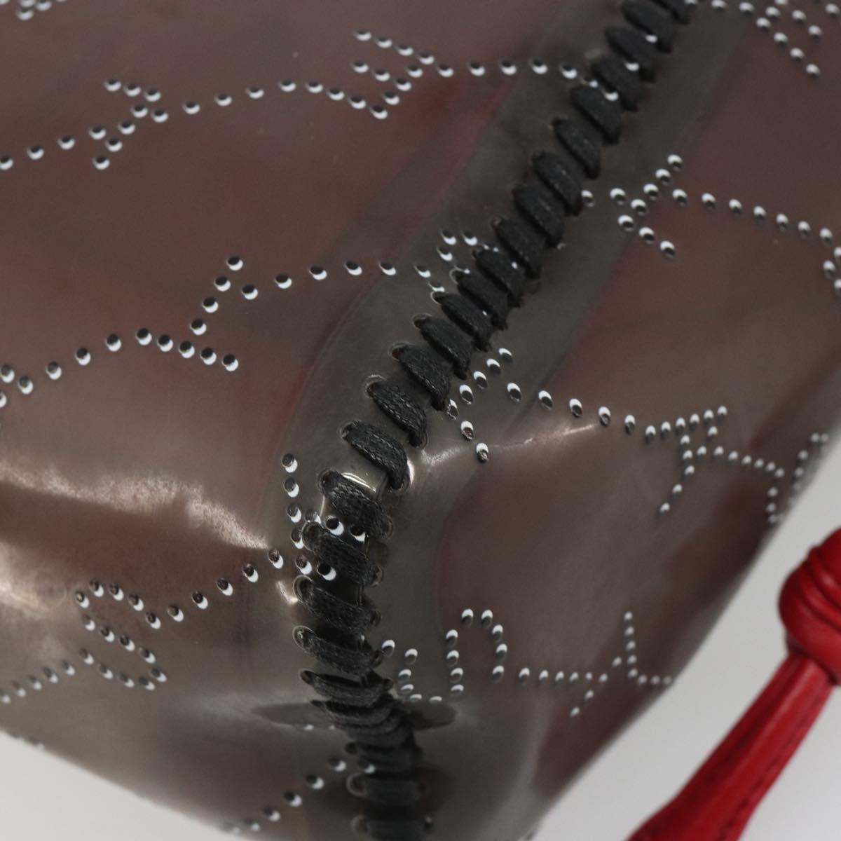 Stella MacCartney Chain Falabella Shoulder Bag Vinyl Red Auth BA13554A