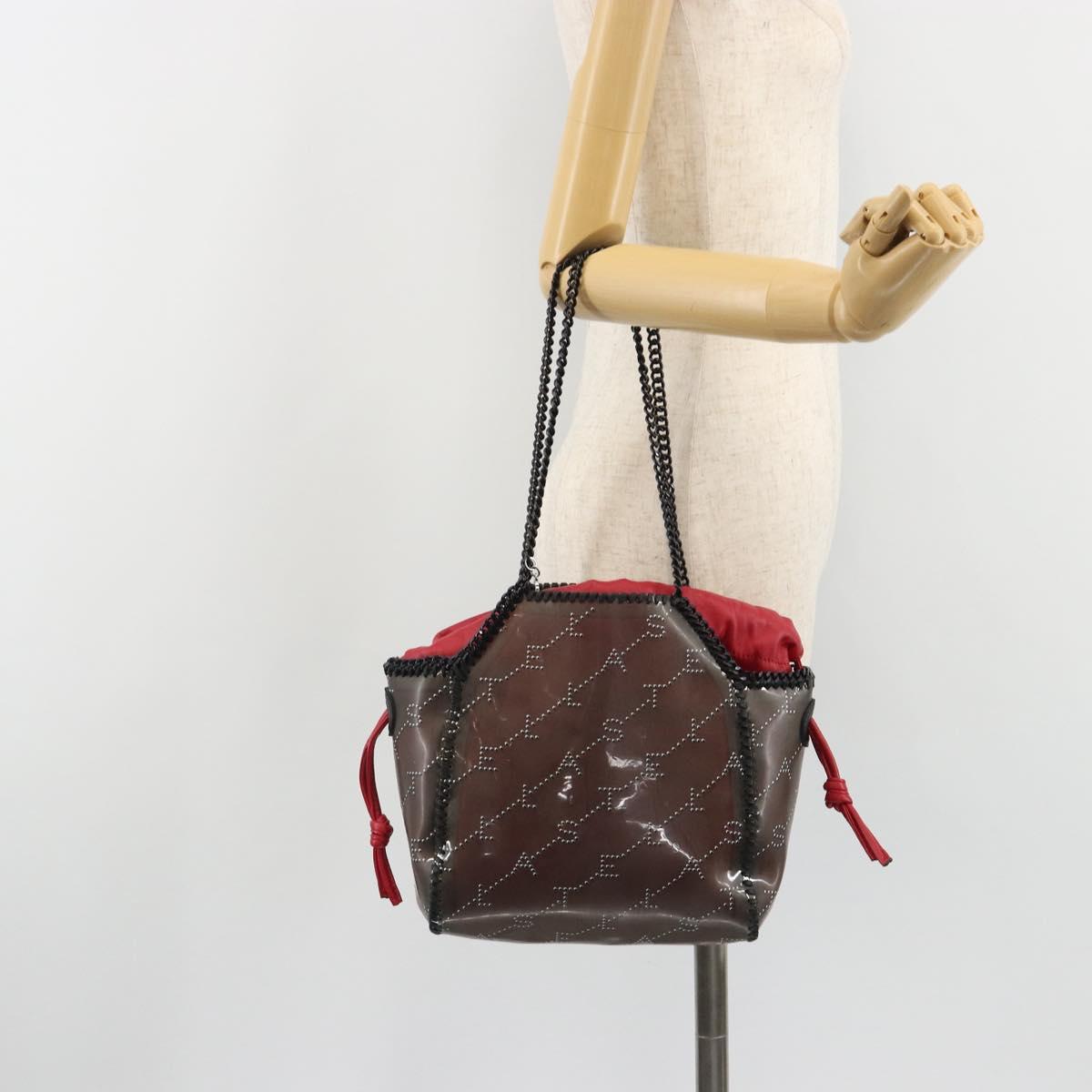 Stella MacCartney Chain Falabella Shoulder Bag Vinyl Red Auth BA13554A