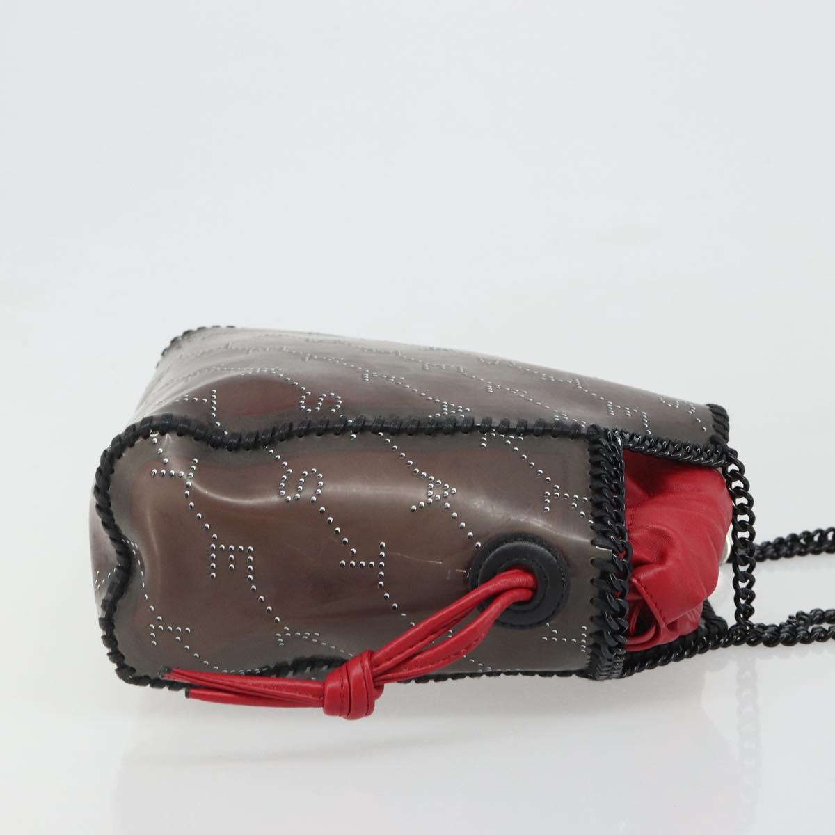 Stella MacCartney Chain Falabella Shoulder Bag Vinyl Red Auth BA13554A