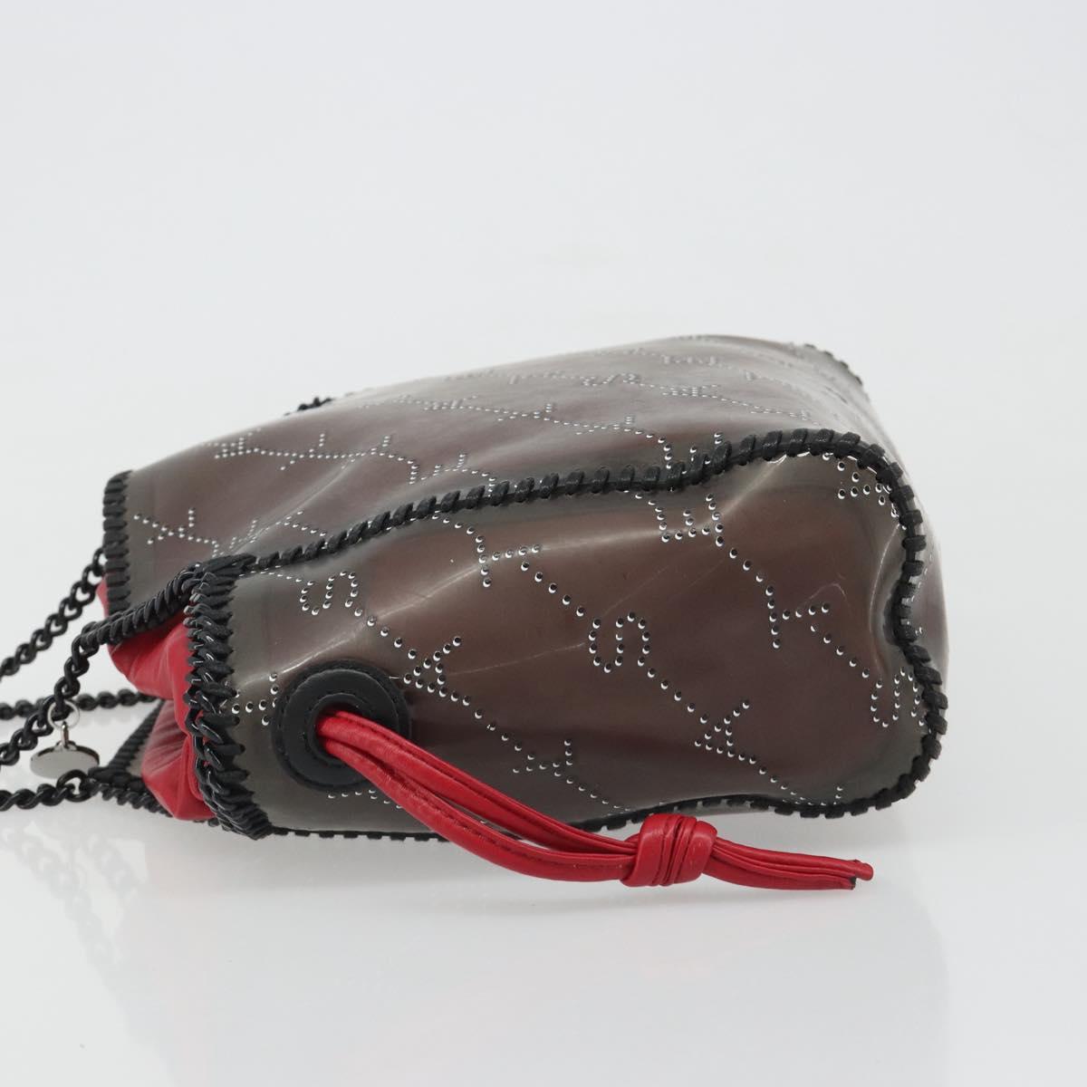 Stella MacCartney Chain Falabella Shoulder Bag Vinyl Red Auth BA13554A