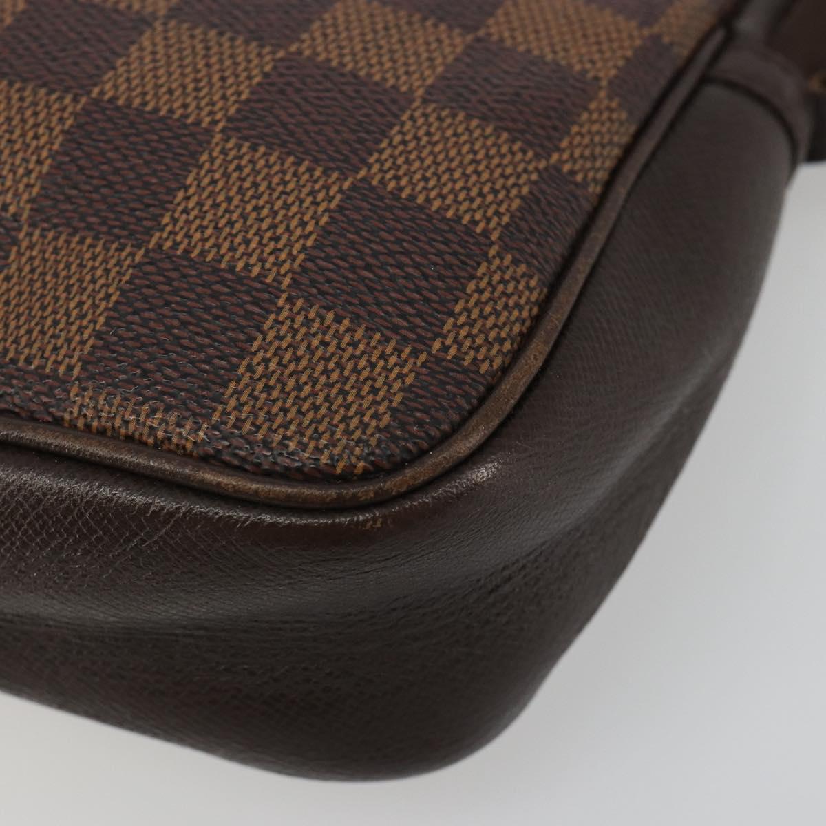 LOUIS VUITTON Damier Ebene Trousse Makeup Pouch N51982 LV Auth BA13565