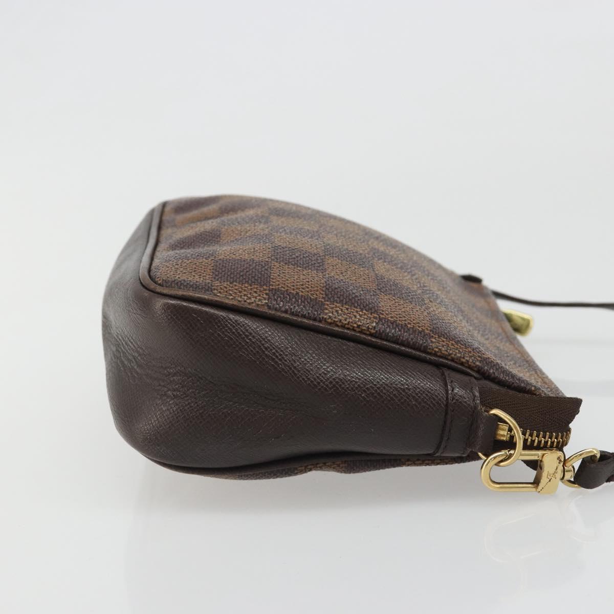 LOUIS VUITTON Damier Ebene Trousse Makeup Pouch N51982 LV Auth BA13565