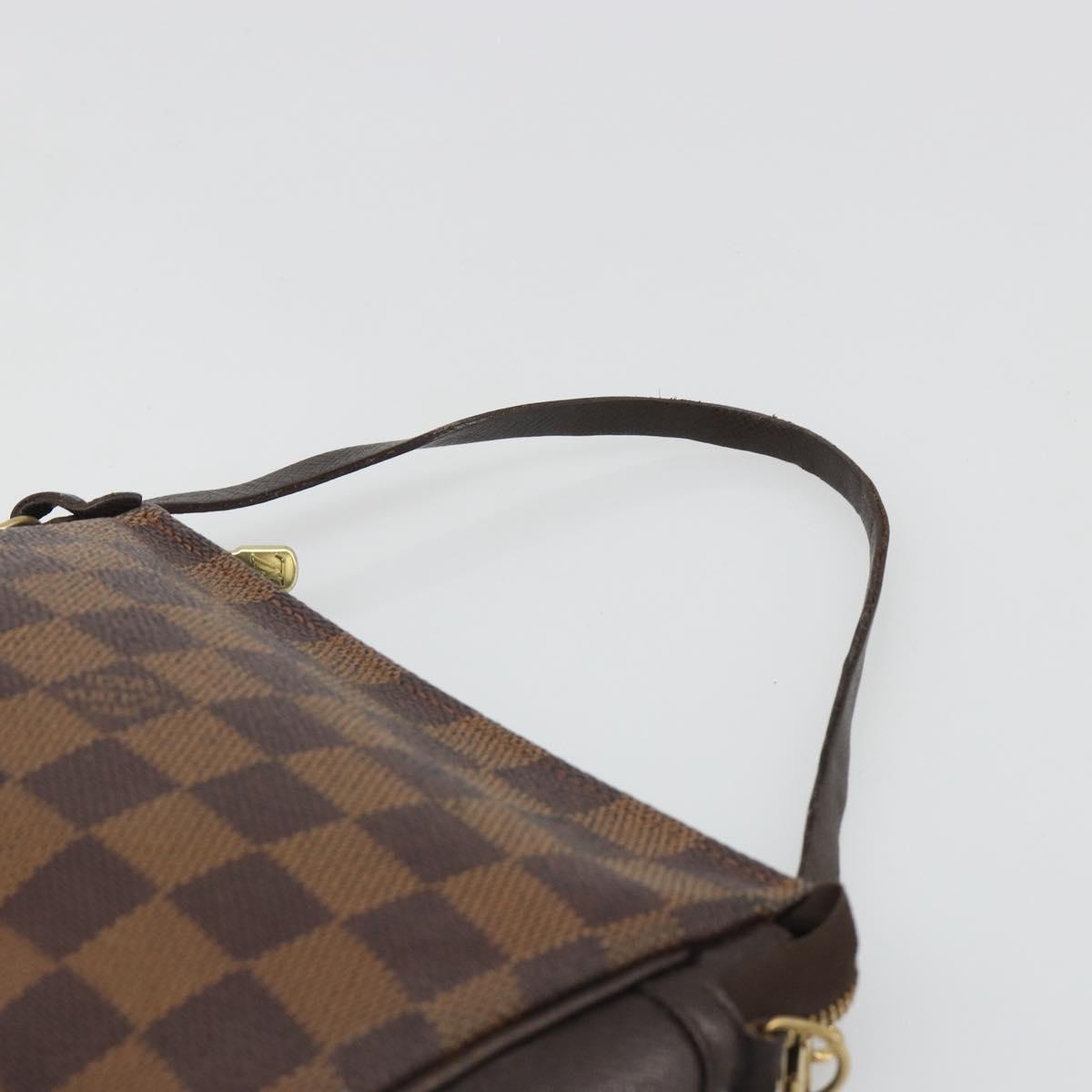 LOUIS VUITTON Damier Ebene Trousse Makeup Pouch N51982 LV Auth BA13565