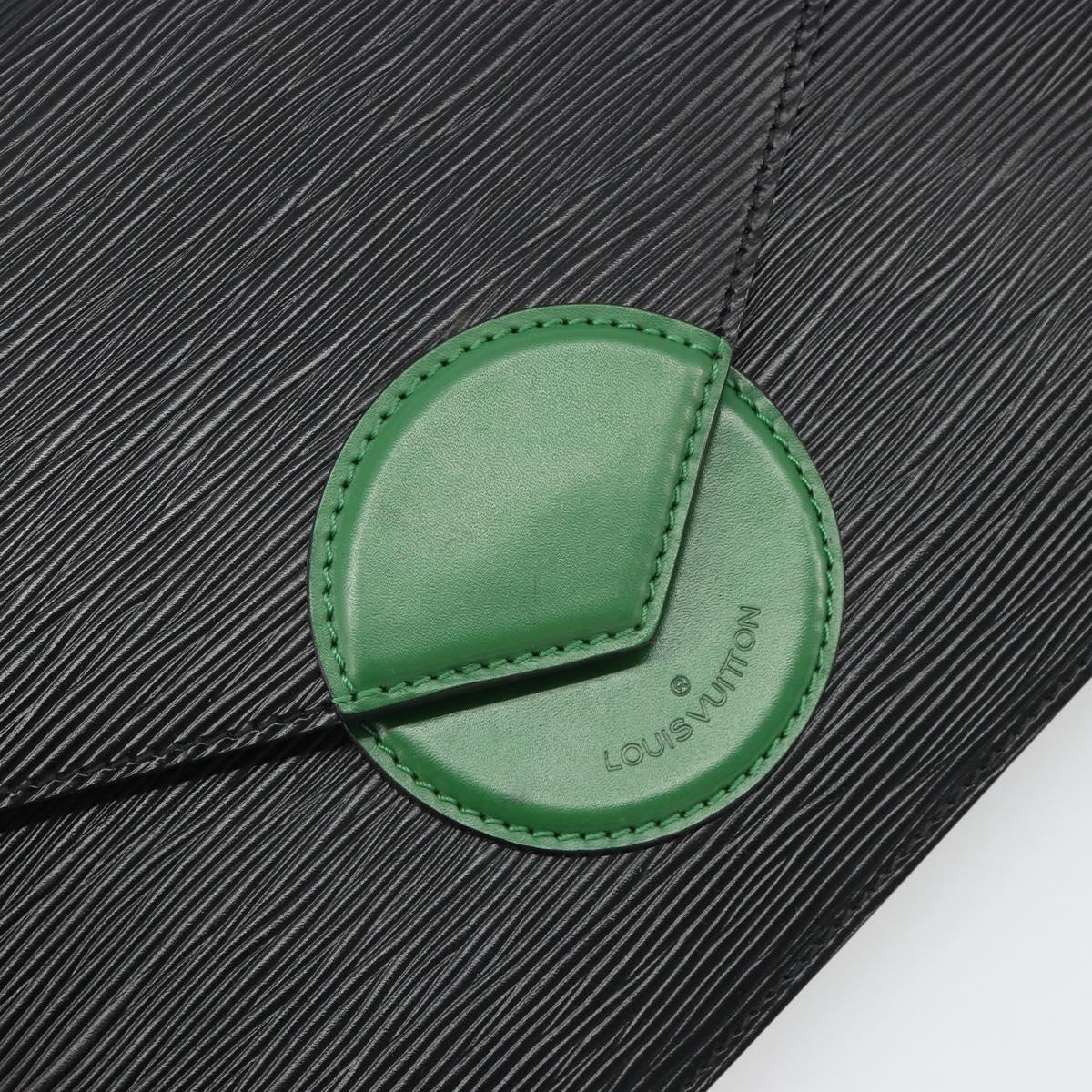 LOUIS VUITTON Epi Osh Shoulder Bag Black Green M52444 LV Auth BA13566