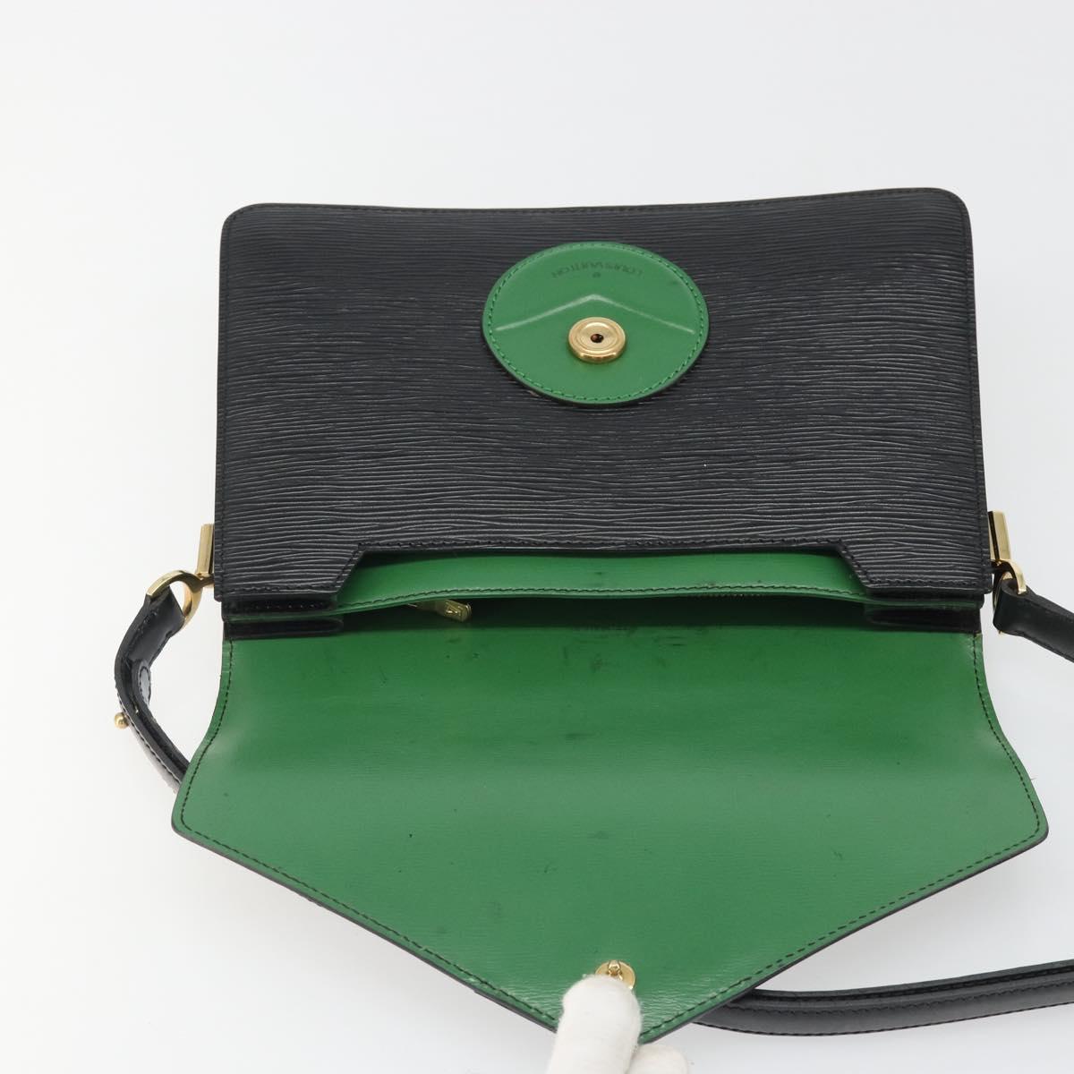 LOUIS VUITTON Epi Osh Shoulder Bag Black Green M52444 LV Auth BA13566