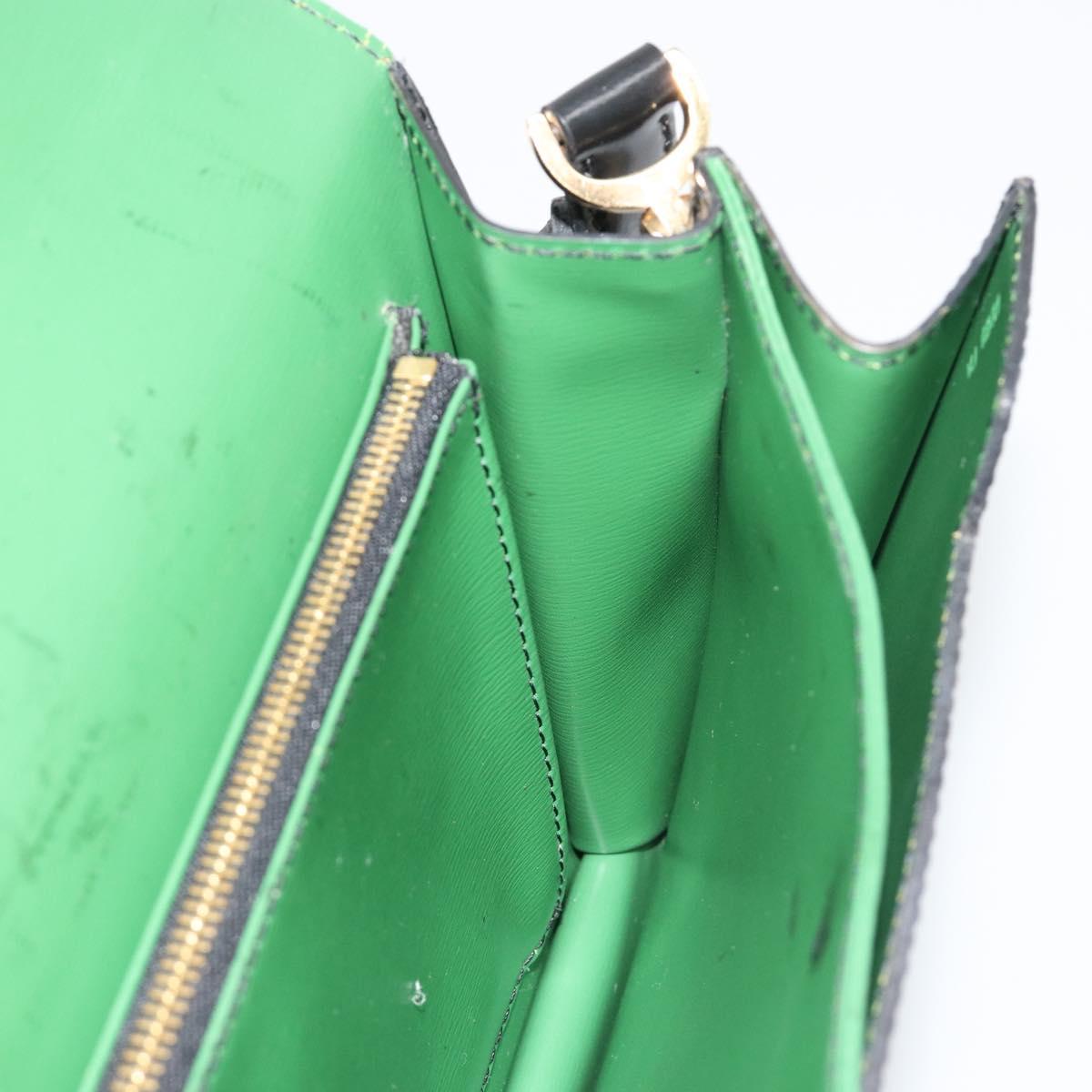 LOUIS VUITTON Epi Osh Shoulder Bag Black Green M52444 LV Auth BA13566